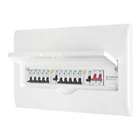 British General Fortress 16-Module 10-Way Populated  Dual RCD Consumer Unit