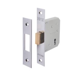 ERA  3 Lever Chrome Effect Mortice Deadlock 64mm Case - 44mm Backset