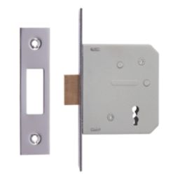 ERA  3 Lever Chrome Effect Mortice Deadlock 64mm Case - 44mm Backset