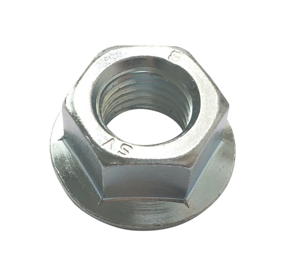 Easyfix BZP Carbon Steel Flange Head Nuts M8 100 Pack Screwfix
