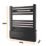TCP  1300W Electric Wall-Mounted Oil Filled Towel Radiator with Heater 607mm x 515mm Black 4436BTU