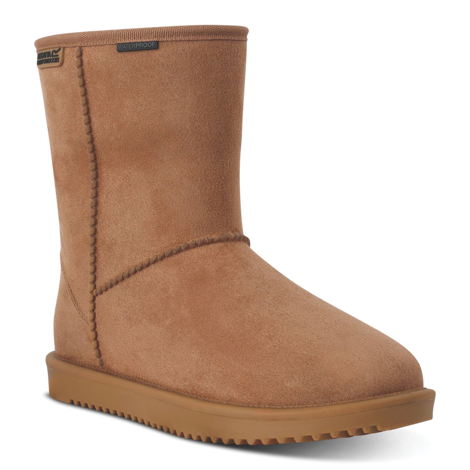 Regatta Risley Mid Size 6 Womens Burnt Tan Waterproof Slip-On Non Safety Work Boots (410AT)