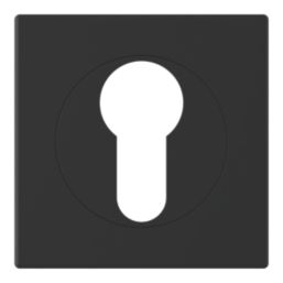 Cooke & Lewis Lormel Euro Escutcheon (Pair) Matt Black 52mm