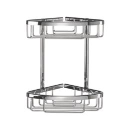 Croydex  2-Tier Corner Basket Chrome