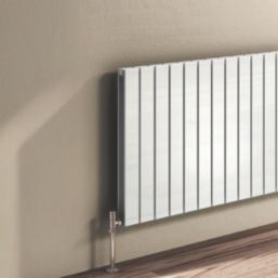 Reina Flat Double 600mm x 1402mm 5002BTU White Horizontal Designer Radiator