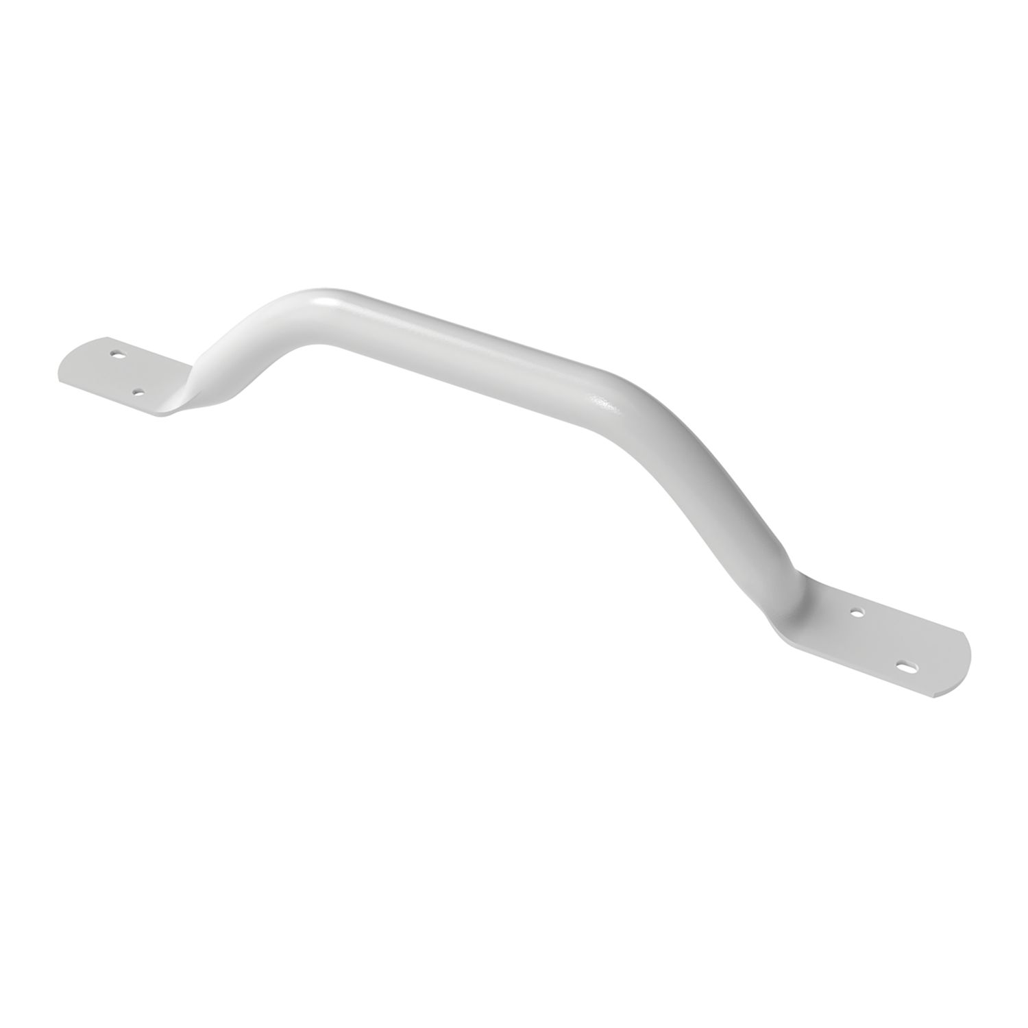 Nymas Straight Household Flat End Steel Grab Rail White 455mm (410JM)