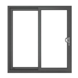 Crystal  Right-Handed Anthracite Grey uPVC Sliding Patio Door Set 2090mm x 1790mm