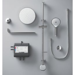 Mira Activate Gravity-Pumped Ceiling-Fed Dual Outlet Chrome Thermostatic Digital Mixer Shower