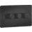 Knightsbridge  3-Gang 2-Way LED Intelligent Dimmer Switch  Matt Black