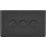 Knightsbridge  3-Gang 2-Way LED Intelligent Dimmer Switch  Matt Black
