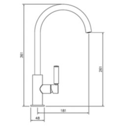 Abode Globe Single Lever Mono Mixer Kitchen Tap Brushed Nickel