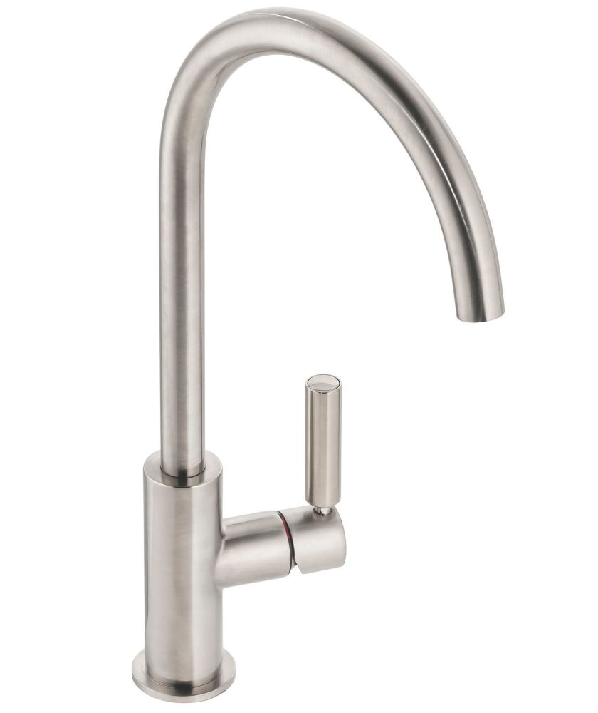 Abode Globe Single Lever Mono Mixer Kitchen Tap Brushed Nickel