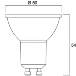 Sylvania RefLED ES50 V6 830 SL5  GU10 LED Light Bulb 610lm 7W 5 Pack