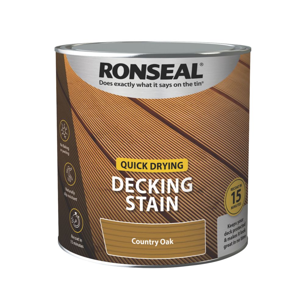 Ronseal Ultimate Natural oak Matt UV resistant Decking Wood oil 2.5L - 6