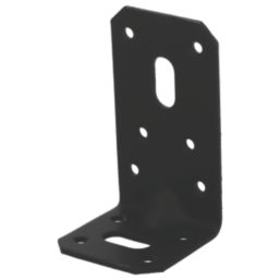 Magnodur Reinforced Angle Brackets Black 50mm x 50mm x 90mm 10 Pack