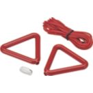 Knightsbridge Replacement PVC Pull Cord with Bangles 3m Red