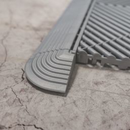 Swisstrax Ribtrax Pro Corner Pearl Silver 63mm x 63mm 4 Pack