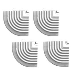 Swisstrax Ribtrax Pro Corner Pearl Silver 63mm x 63mm 4 Pack