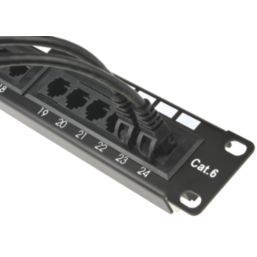 Philex Black Unshielded RJ45 Cat 6 Ethernet Cables 0.5m 10 Pack