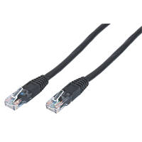 Philex Black Unshielded RJ45 Cat 6 Ethernet Cable 0.5m 10 Pack