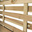 Forest Kyoto  Slatted Top Fence Panels Natural Timber 6' x 6' Pack of 6