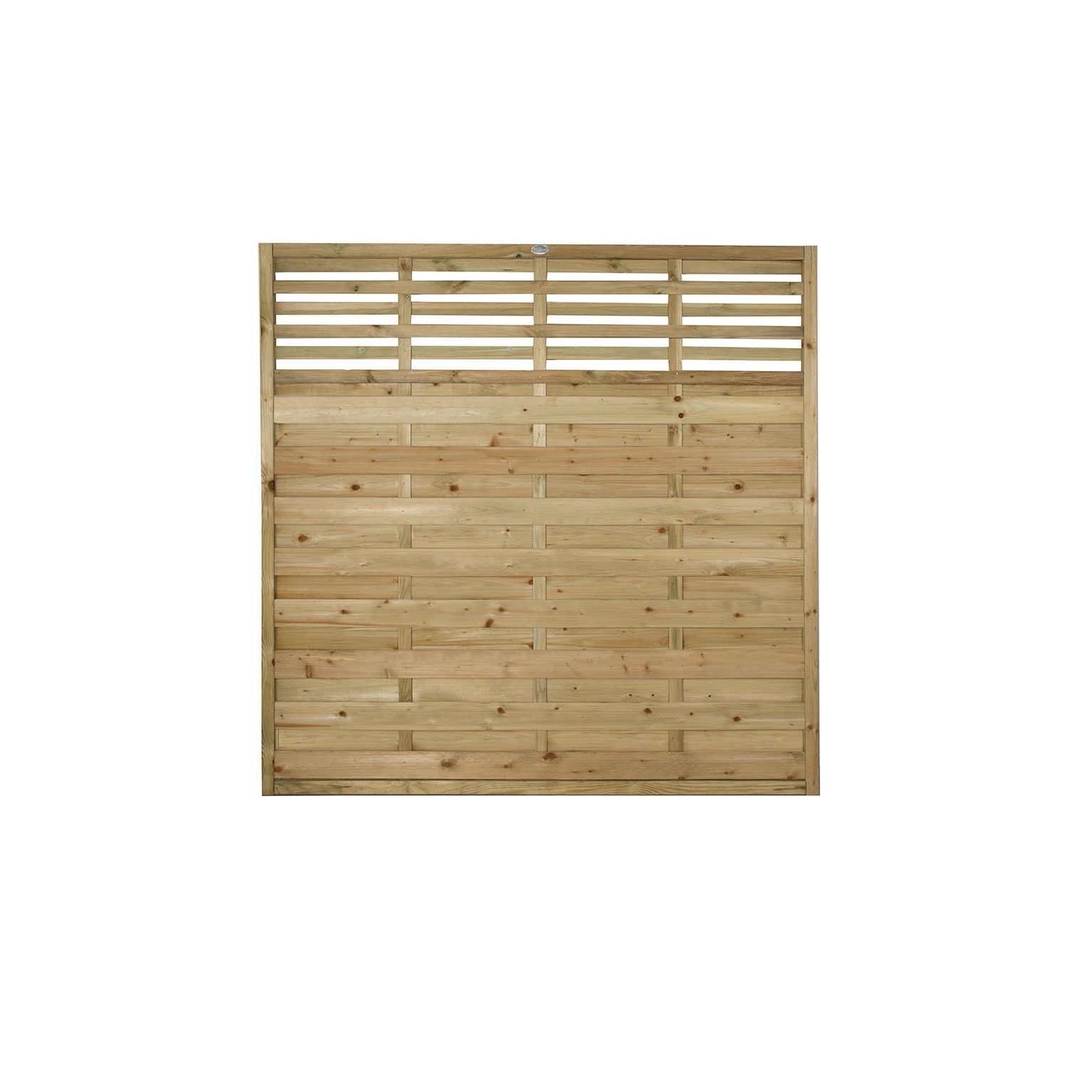 Forest Kyoto Slatted Top Fence Panels Natural Timber 6' x 6' Pack of 6 (4116K)