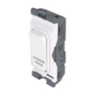 Hager Sollysta WMGSDP2/CHD 20A Grid 2-Pole Cooker Hood Switch White  with White Inserts