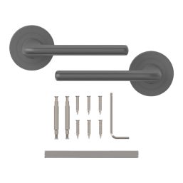 Cooke & Lewis Izenah Lever on Rose Door Handles Pair Titanium