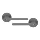 Cooke & Lewis Izenah Lever on Rose Door Handles Pair Titanium