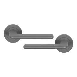 Cooke & Lewis Izenah Lever on Rose Door Handles Pair Titanium