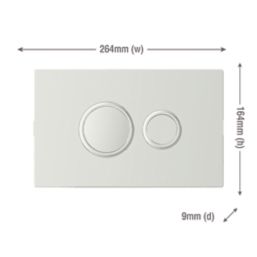 Fluidmaster  Dual-Flush Pneumatic Plate Satin