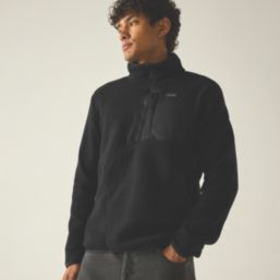 Regatta Frankie Borg Half Zip Fleece Black/Black  Medium 39-40" Chest