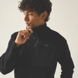 Regatta Frankie Borg Half Zip Fleece Black/Black  Medium 39-40" Chest