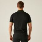 Regatta Navigate Polo Shirt Black/LimeGreen - W0B X Large 48" Chest