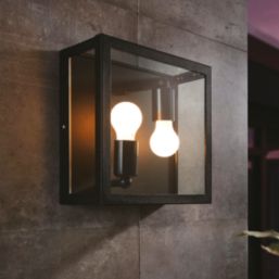 Eglo Alamonte 1 Outdoor 28W Twin Wall Light Black
