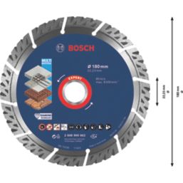 Bosch Expert Masonry Diamond Cutting Disc 180mm x 22.23mm Screwfix