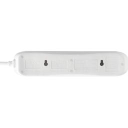 Masterplug 13A 4-Gang Switched Surge-Protected Extension Lead White 2m