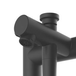 Swirl Bonda Black 192mm Deck Mounted Dual Control Manual Shower Mixer Tap
