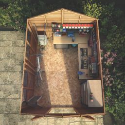 Mercia Value 7' 6" x 9' 6" (Nominal) Apex Overlap Timber Shed