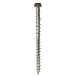 Deck-Tite Brown TX Mushroom Thread Cutting Composite Decking Screws 4.8mm x 63mm 200 Pack