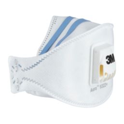 3M 9322+ Aura Cool Flow Comfort Disposable Valved Masks P2 2 Pack