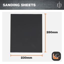 Magnusson  400 Grit Multi-Material Hand Sanding Sheet 280mm x 230mm 4 Pack