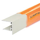 ALUKAP-XR White 25mm Sheet End Stop Bar 3000mm x 40mm