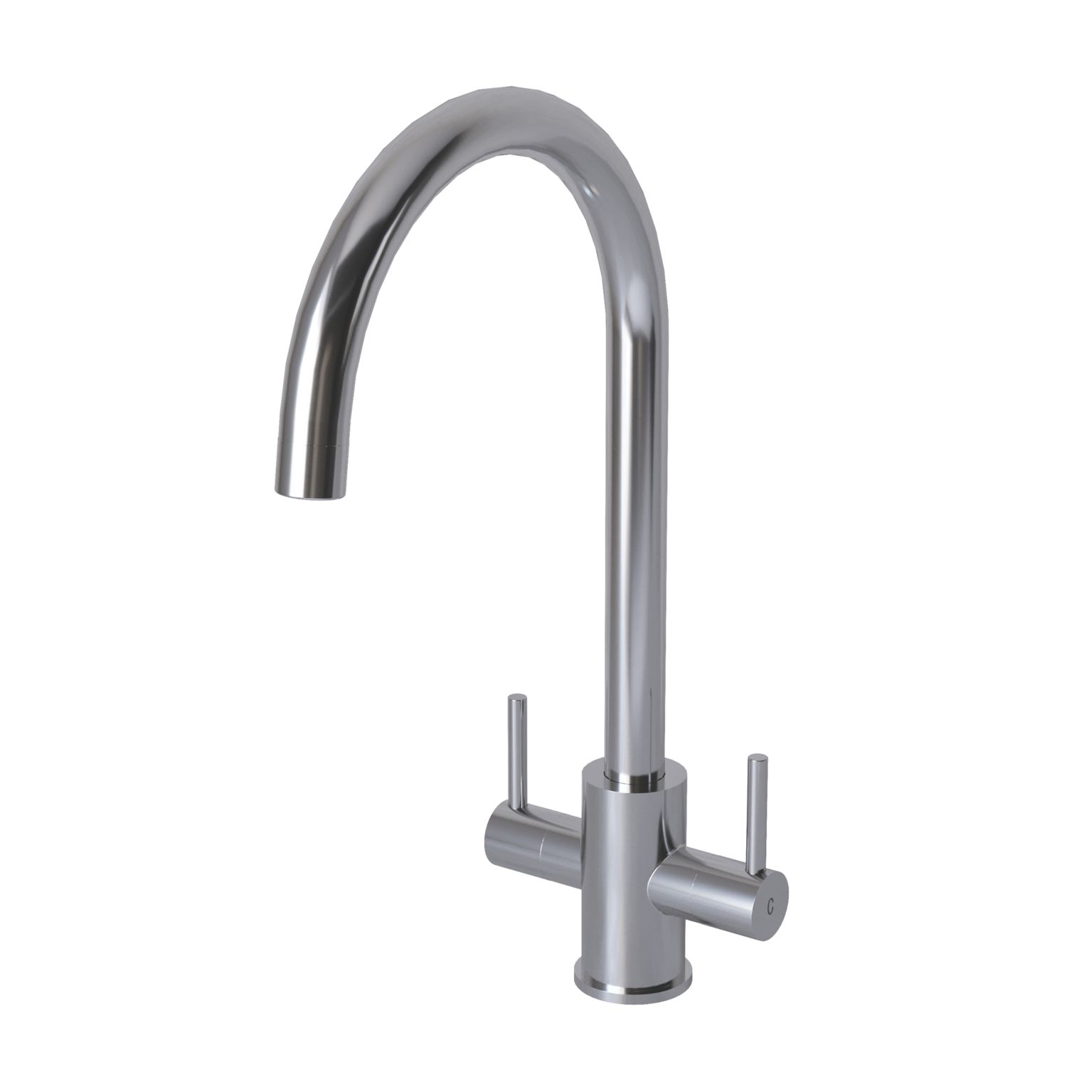 ETAL Dart Twin Lever Kitchen Mixer Tap Polished Chrome (412FJ)