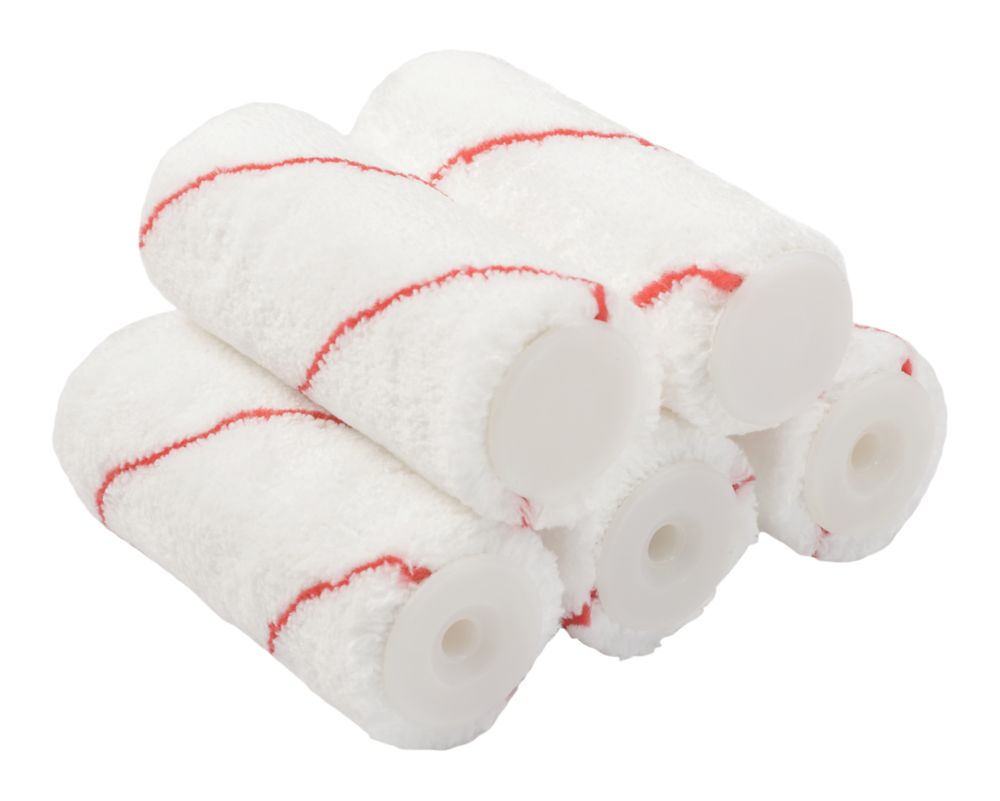 Fortress Trade Short Pile Roller Sleeves Gloss 4" x 38mm 5 Pack Screwfix