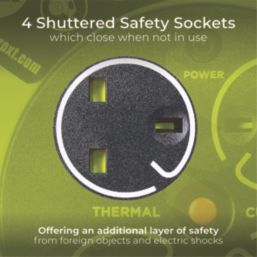 PRO XT OMU2513 13A 4-Gang 25m  Cable Reel 240V