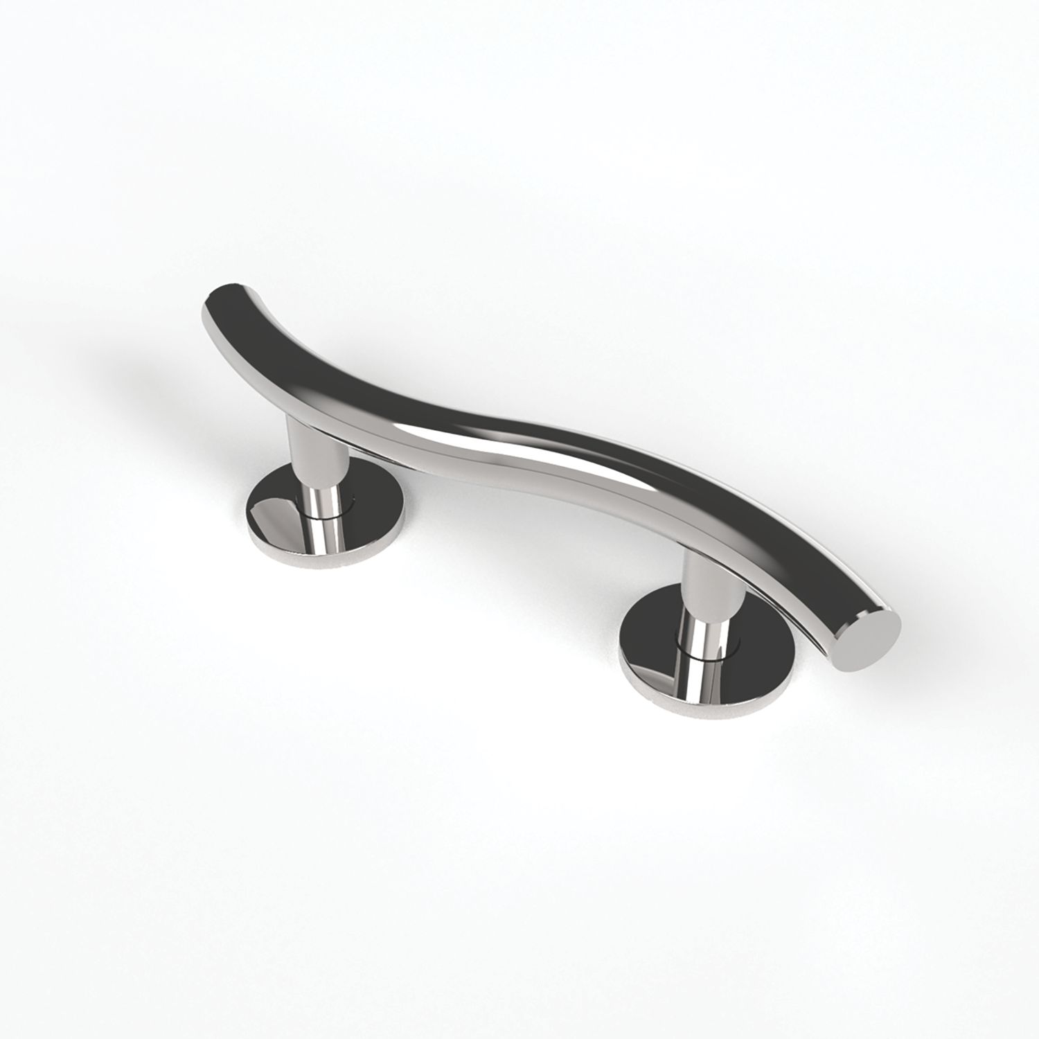 Nymas NymaSTYLE Curved Household Luxury Grab Rail Polished Stainless Steel 355mm (412JM)