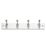 Hardware Solutions 4-Hook Rail White 450mm x 70mm