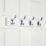 Hardware Solutions 4-Hook Rail White 450mm x 70mm