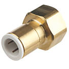 Flomasta Twistloc SBFA6765M Brass Push-Fit Adapting Female Coupler Pipe Fitting Adaptor 15mm x 3/4"